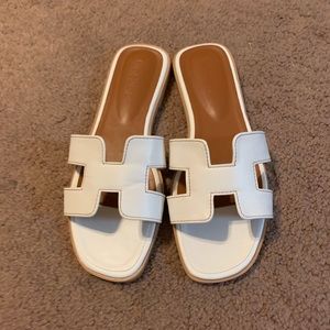 White sandals
